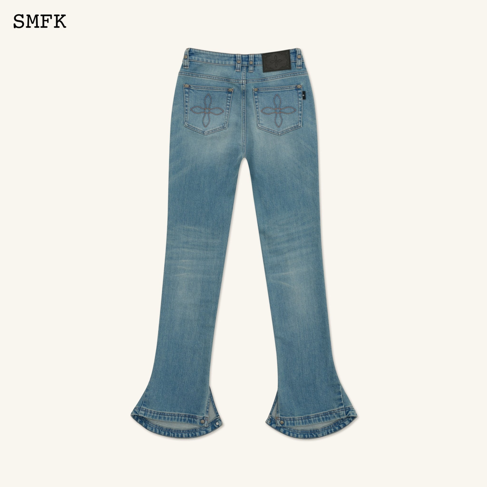 SMFK Compass Classic Horseshoe Flared Jeans Blue | MADA IN CHINA