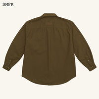 SMFK Compass Classic Loose Workwear Shirt Army Green | MADA IN CHINA