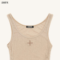 SMFK Compass Classic Shutter Sporty Vest In Blond | MADA IN CHINA