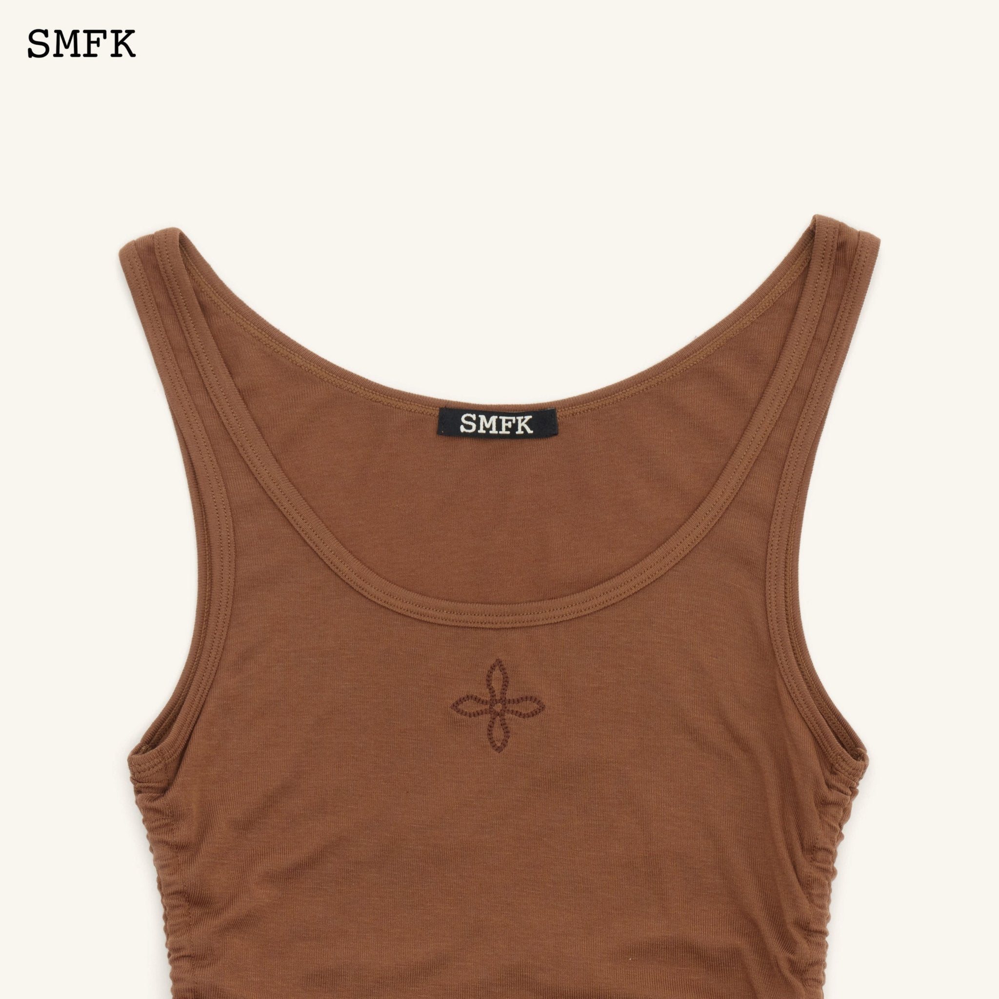 SMFK Compass Classic Shutter Sporty Vest In Brown | MADA IN CHINA