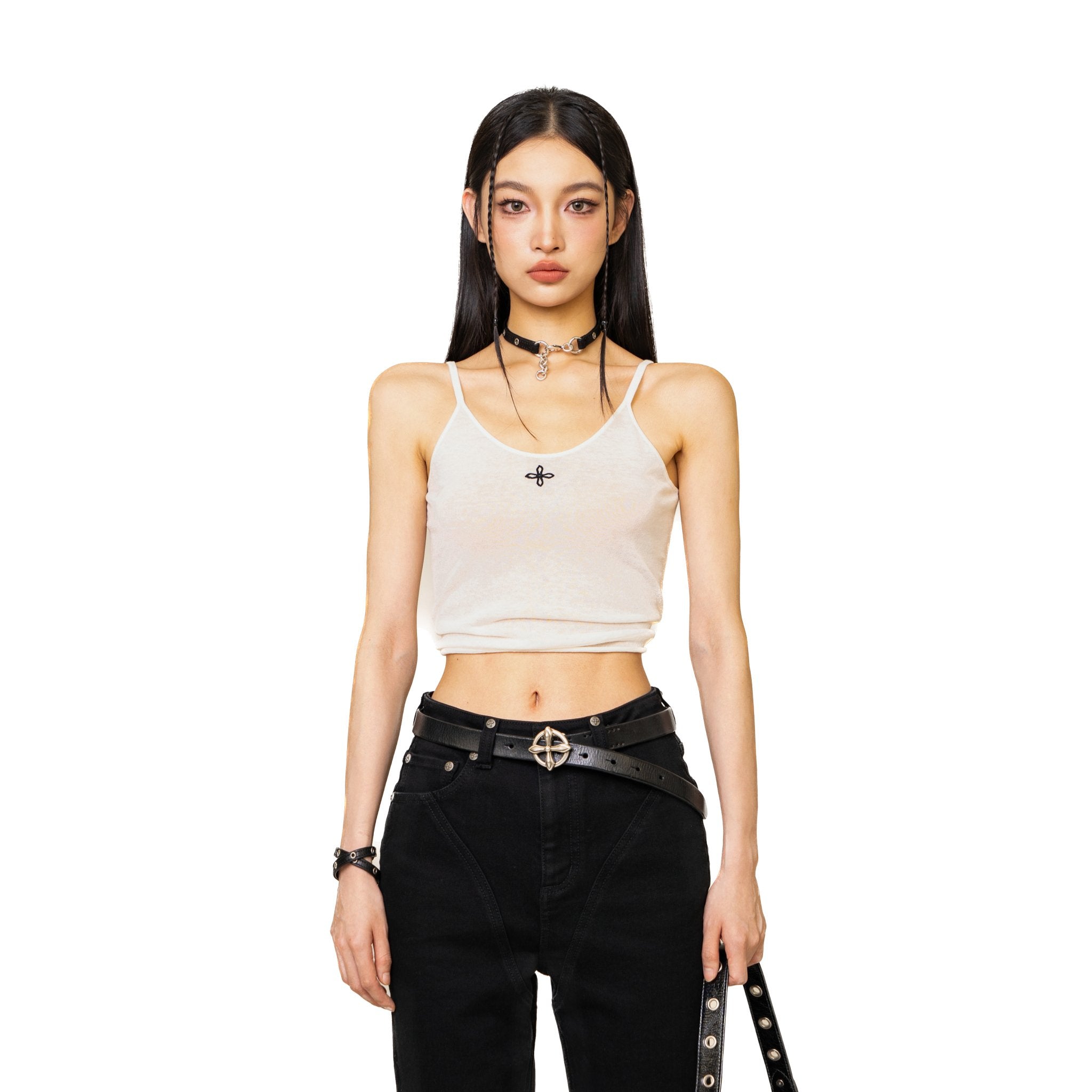 SMFK Compass Classic Woolen Knitted Tube Top In White | MADA IN CHINA