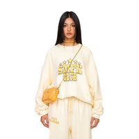 SMFK Compass College Vintage Oversize Hoodie In Cream | MADA IN CHINA
