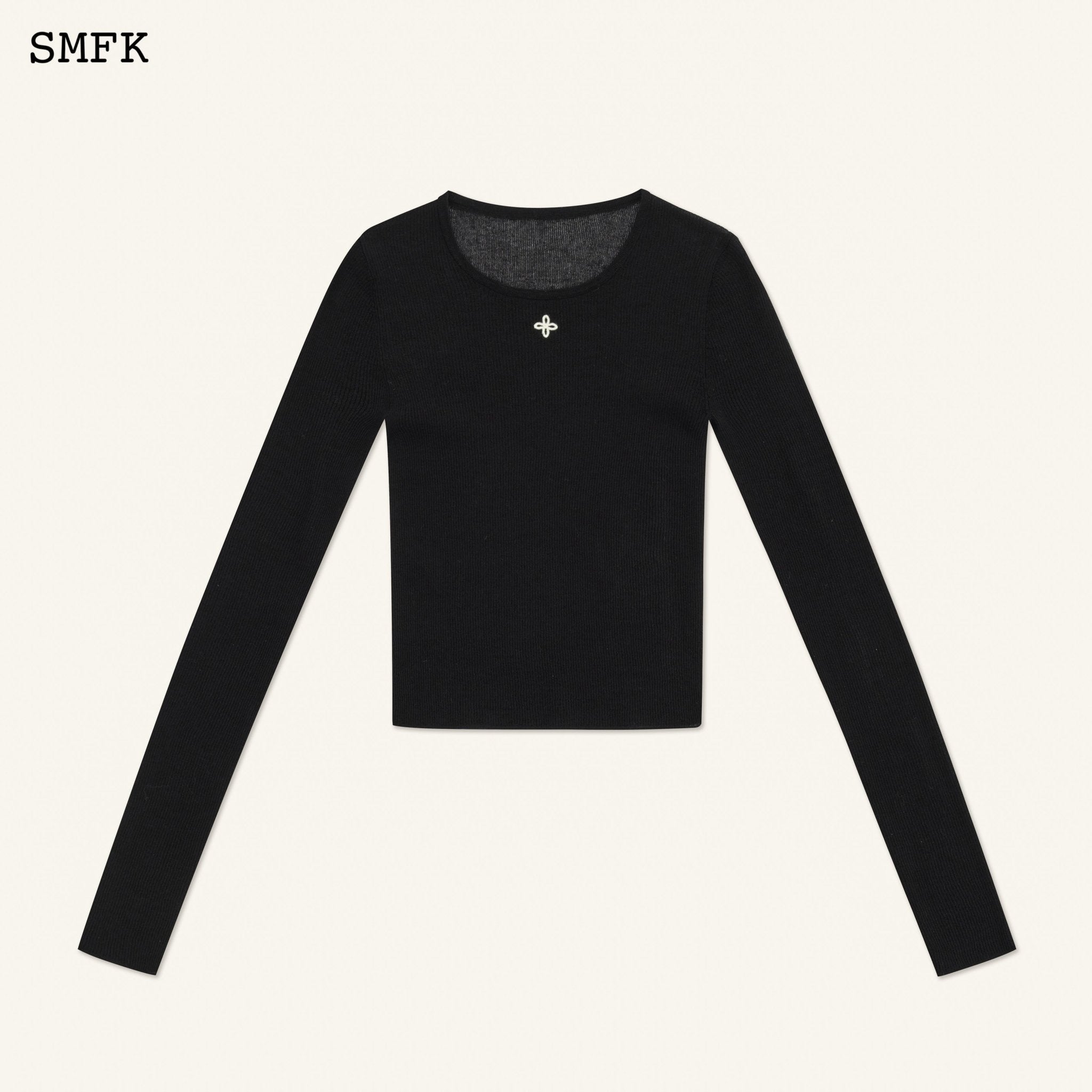 SMFK Compass Cross Classic Black Knitted Sweater | MADA IN CHINA