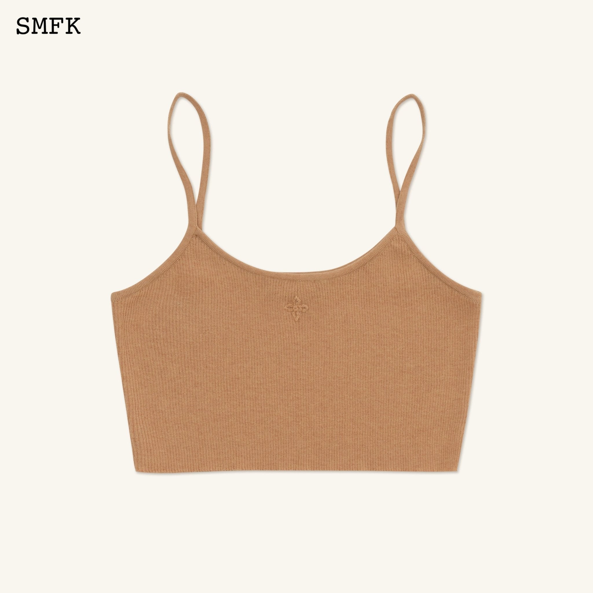 SMFK Compass Cross Classic Knitted Ultra Short Vest Top Nude | MADA IN CHINA