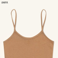 SMFK Compass Cross Classic Knitted Vest Top Nude | MADA IN CHINA