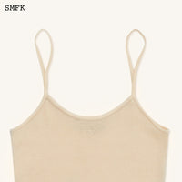 SMFK Compass Cross Classic Knitted Vest Top White | MADA IN CHINA