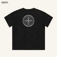 SMFK Compass Cross Classic Oversized Tee In Black | MADA IN CHINA