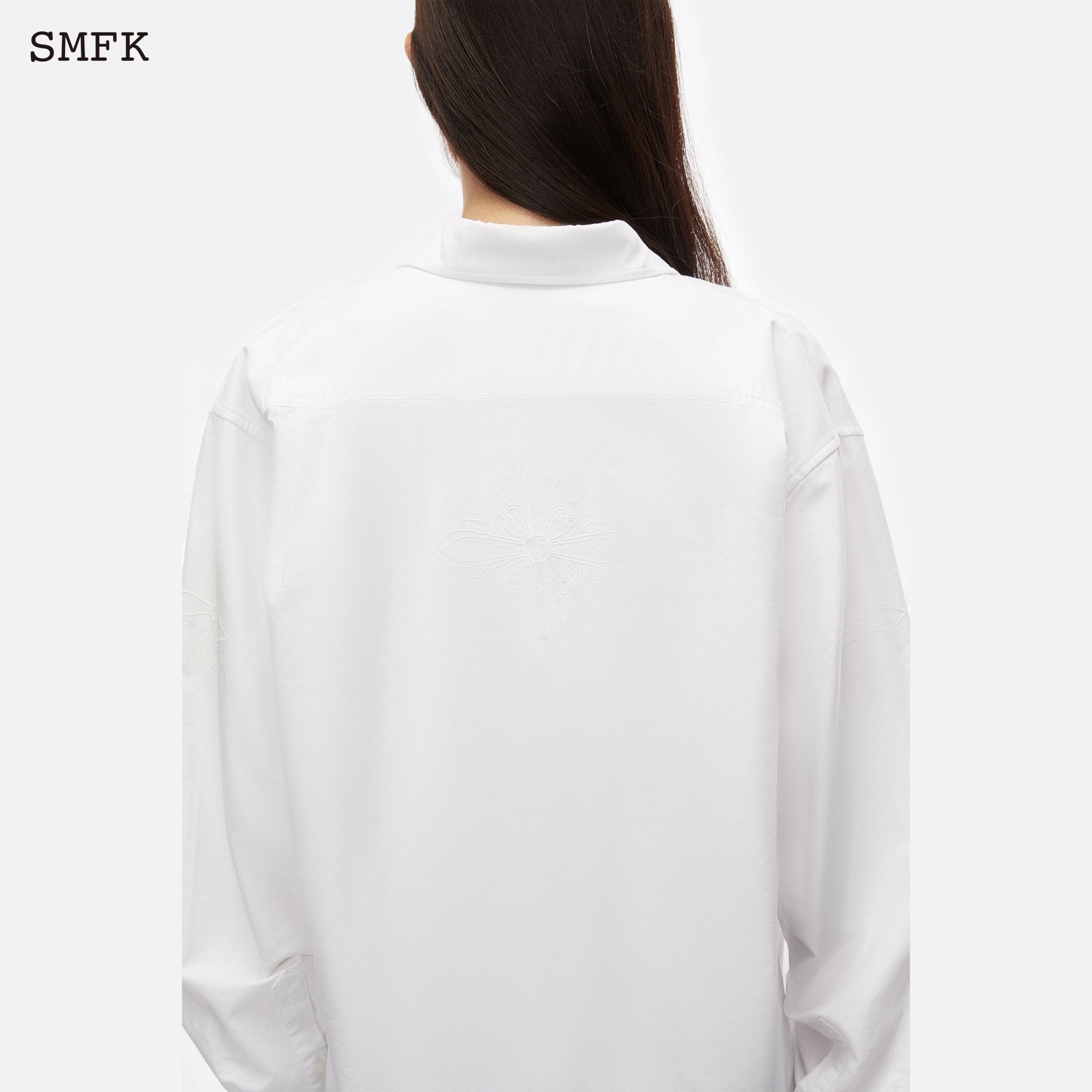 SMFK Compass Cross Classic Shirt Sky White | MADA IN CHINA