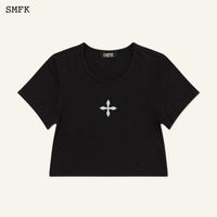 SMFK Compass Cross Classic Sporty Tights Tee In Black | MADA IN CHINA