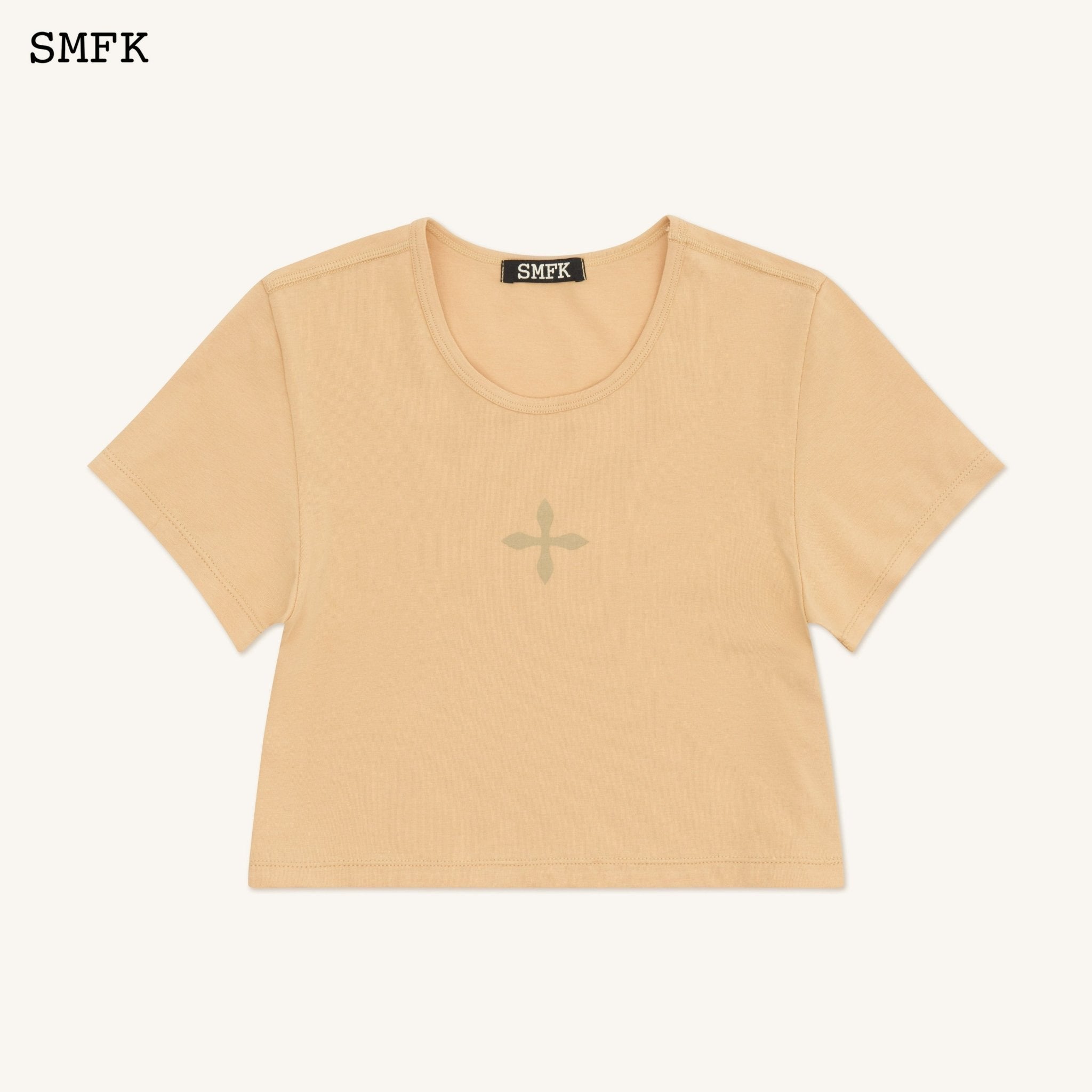 SMFK Compass Cross Classic Sporty Tights Tee In Sand | MADA IN CHINA