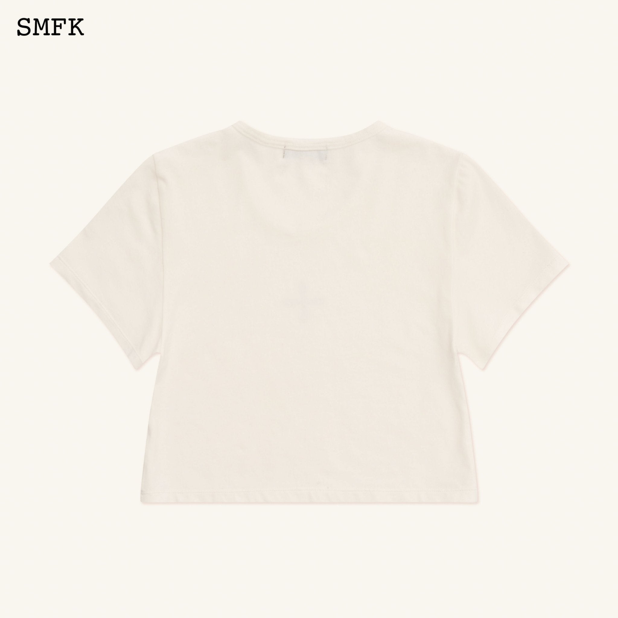 SMFK Compass Cross Classic Sporty Tights Tee In White | MADA IN CHINA