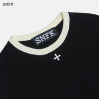 SMFK Compass Cross Classic Wool Knit Midnight Black | MADA IN CHINA