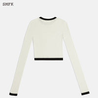 SMFK Compass Cross Classic Wool Knit Sky White | MADA IN CHINA