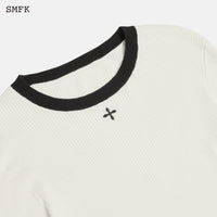 SMFK Compass Cross Classic Wool Knit Sky White | MADA IN CHINA