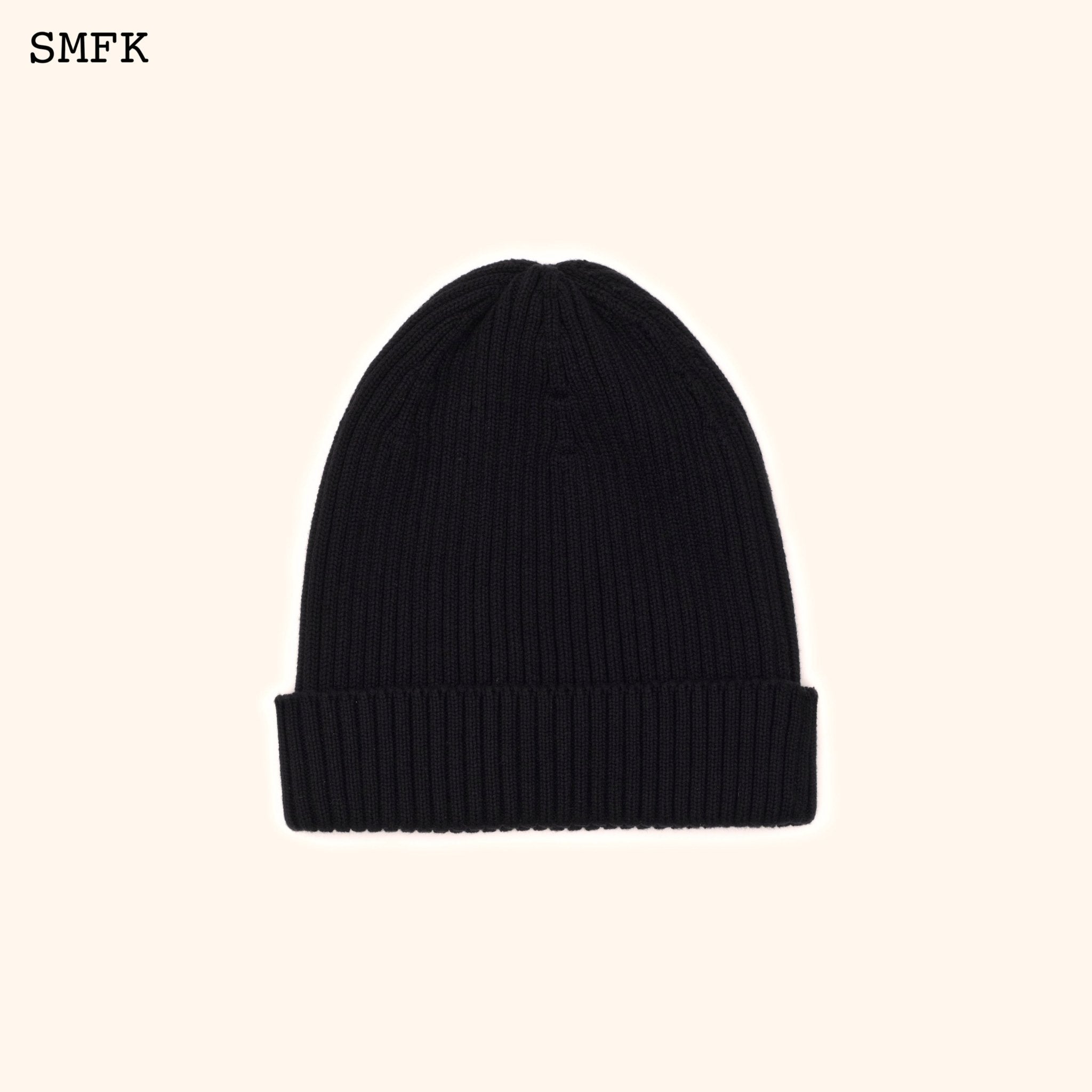 SMFK Compass Cross Cotton Beanie Hat In Black | MADA IN CHINA