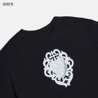 SMFK Compass Cross Flower Arm Sweatshirt Midnight Black | MADA IN CHINA
