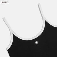 SMFK Compass Cross Flower Vintage Tank Top Black And White | MADA IN CHINA