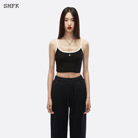 SMFK Compass Cross Flower Vintage Tank Top Black And White | MADA IN CHINA