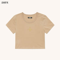 SMFK Compass Cross Sport Tights Tee In Wheat | MADA IN CHINA