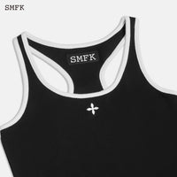 SMFK Compass Cross Vintage Tennis Tank Dress Black | MADA IN CHINA
