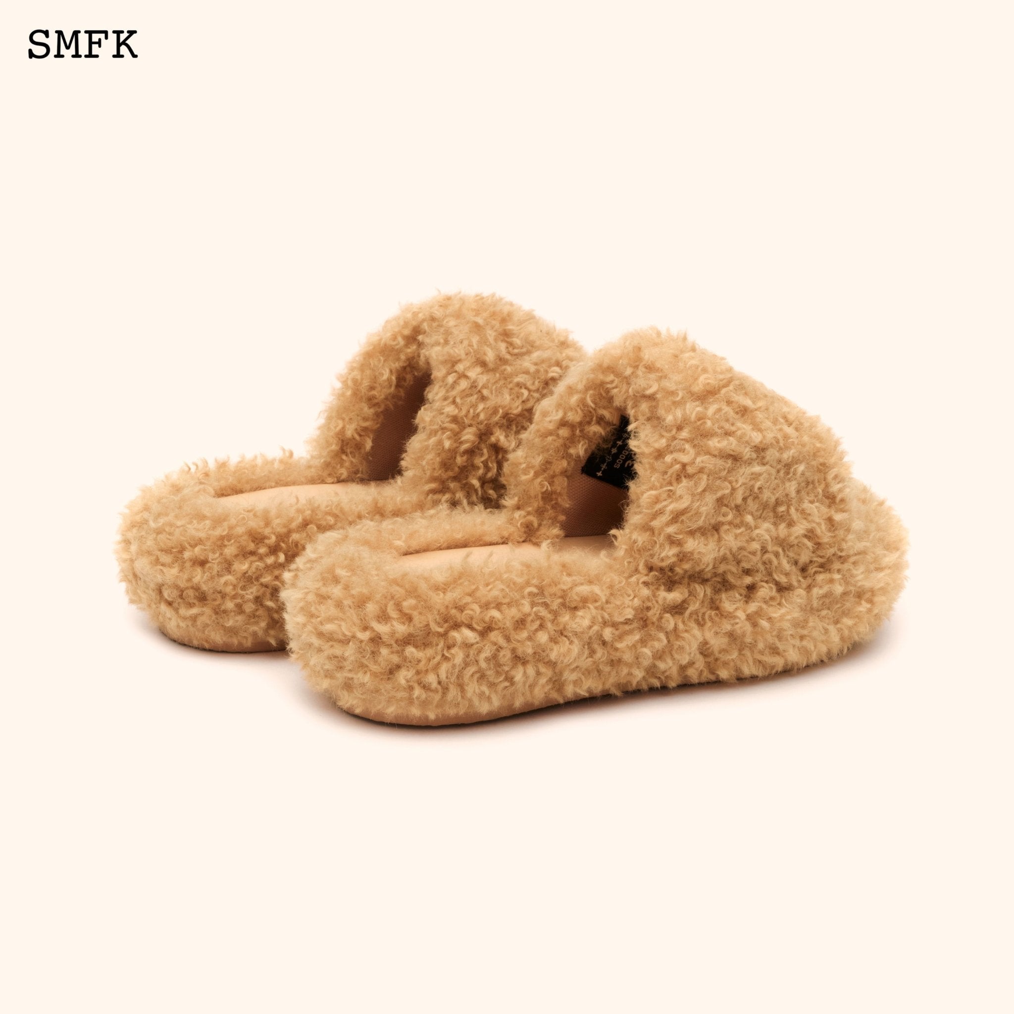 SMFK Compass Gingerbread Velvet Furry Slipper | MADA IN CHINA