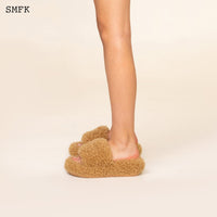 SMFK Compass Gingerbread Velvet Furry Slipper | MADA IN CHINA