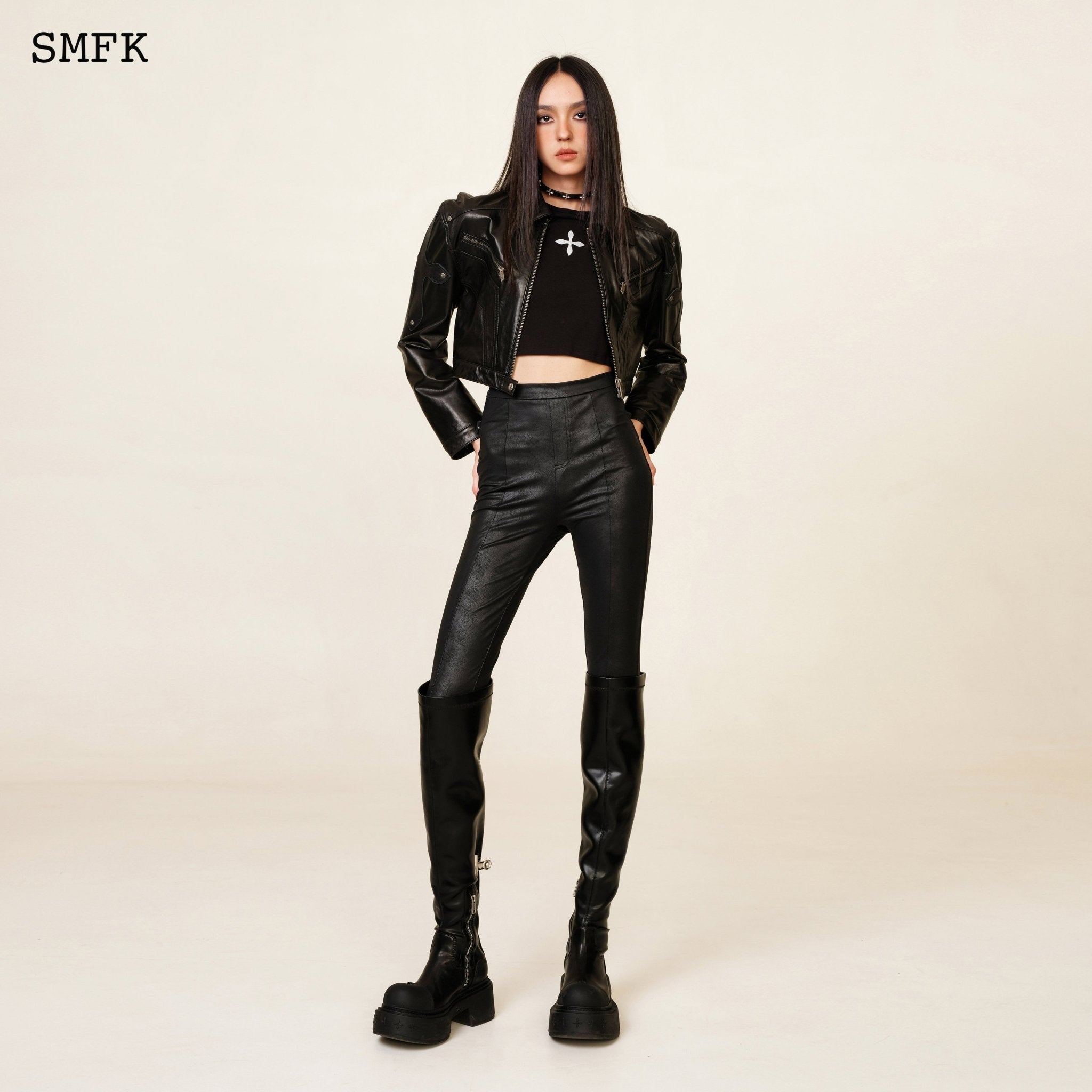SMFK Compass Rider High Boots In Black | MADA IN CHINA