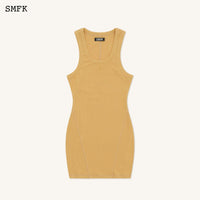 SMFK Compass Rove Stray Vest Dress In Ginger | MADA IN CHINA