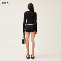 SMFK Compass Rush Slim Fit Sports Top In Black | MADA IN CHINA