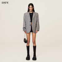 SMFK Compass Vintage Plaid Woolen Grey Suit | MADA IN CHINA