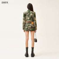 SMFK Compass Viper Green Camouflage Workwear Mini Skirt | MADA IN CHINA