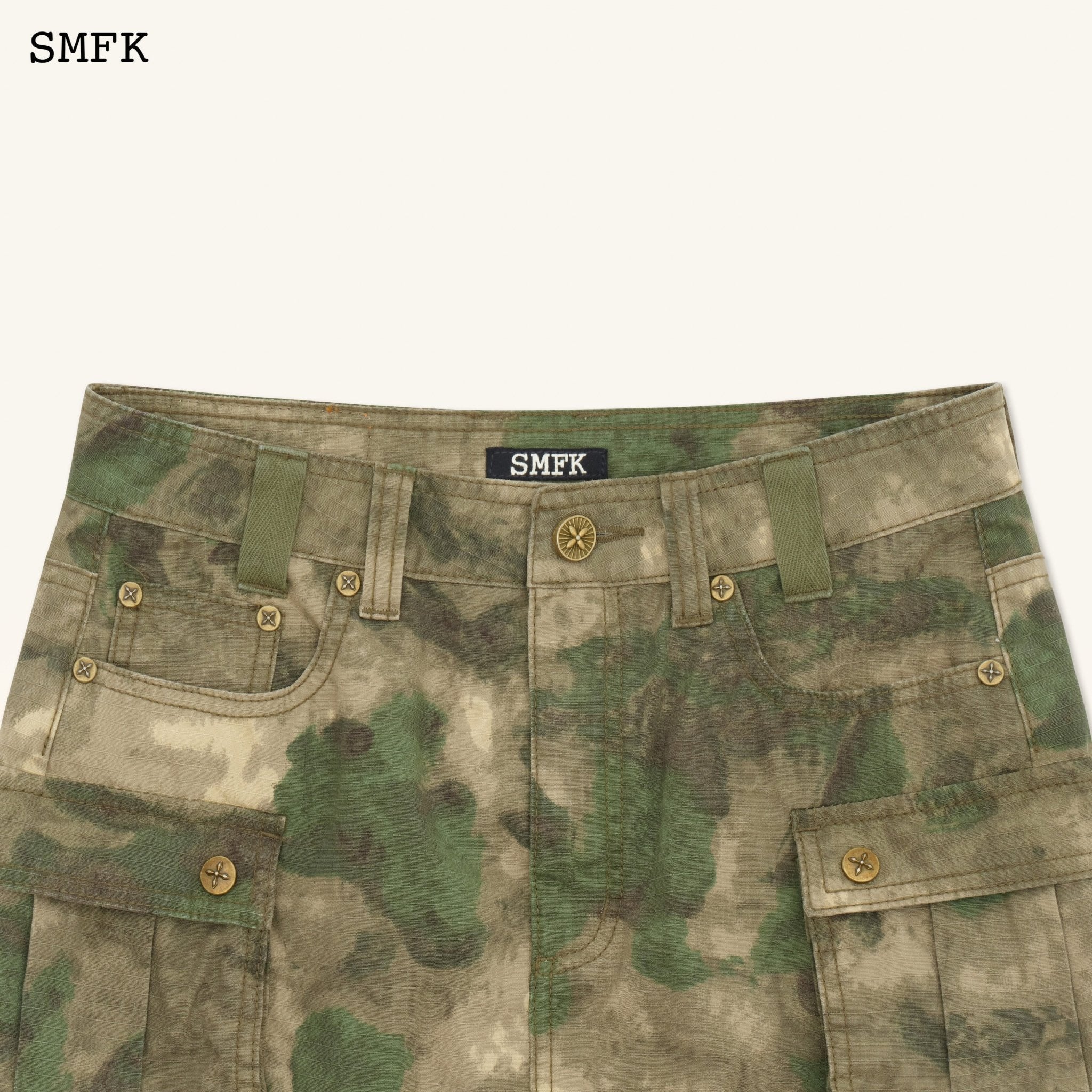 SMFK Compass Viper Green Camouflage Workwear Mini Skirt | MADA IN CHINA