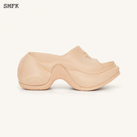 SMFK Compass Wave High-Heel Bumper Sandal In Nude | MADA IN CHINA