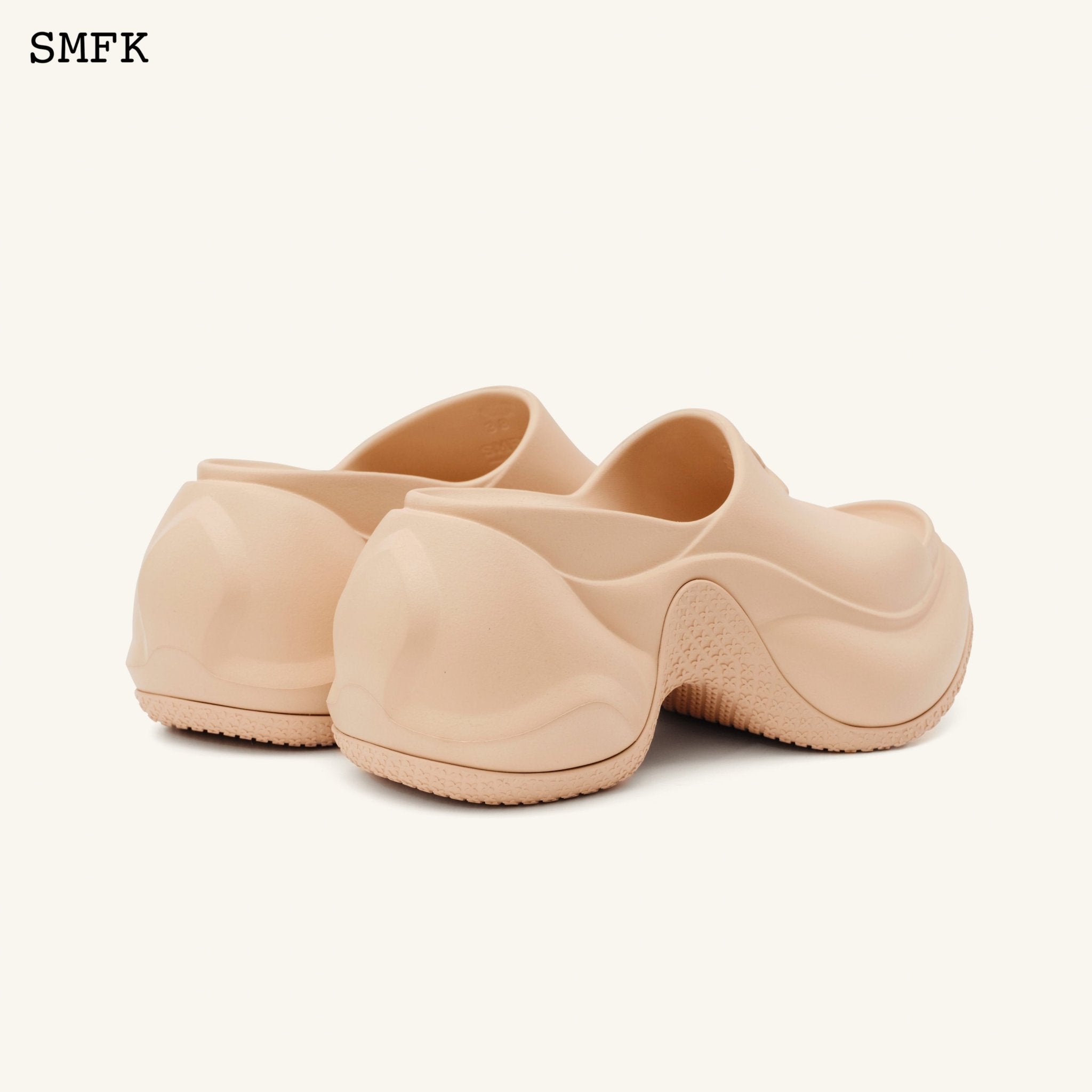 SMFK Compass Wave High-Heel Bumper Sandal In Nude | MADA IN CHINA