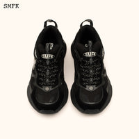 SMFK Compass Wave Retro Jogging Shoes In Black | MADA IN CHINA