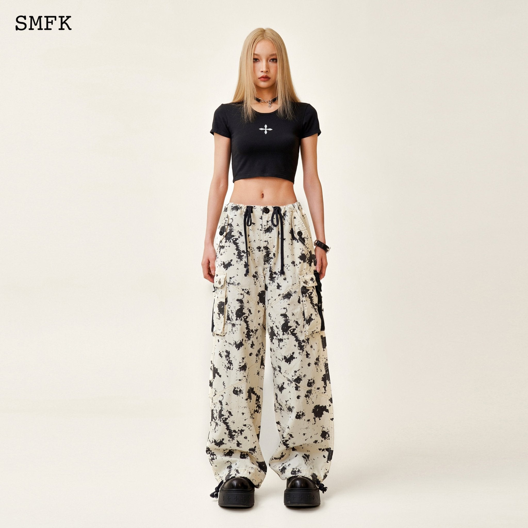 SMFK Compass White Camouflage Retro Paratrooper Pants | MADA IN CHINA