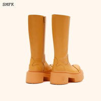 SMFK Compass Wild Medium Riding Boots In Ginger | MADA IN CHINA