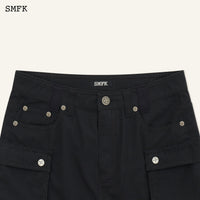 SMFK Compass Wild Tarpan Workwear Black Mini Skirt | MADA IN CHINA