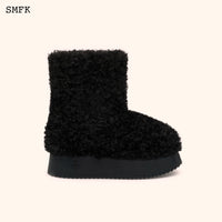 SMFK Compass Woolly Black Fluffy Boots | MADA IN CHINA
