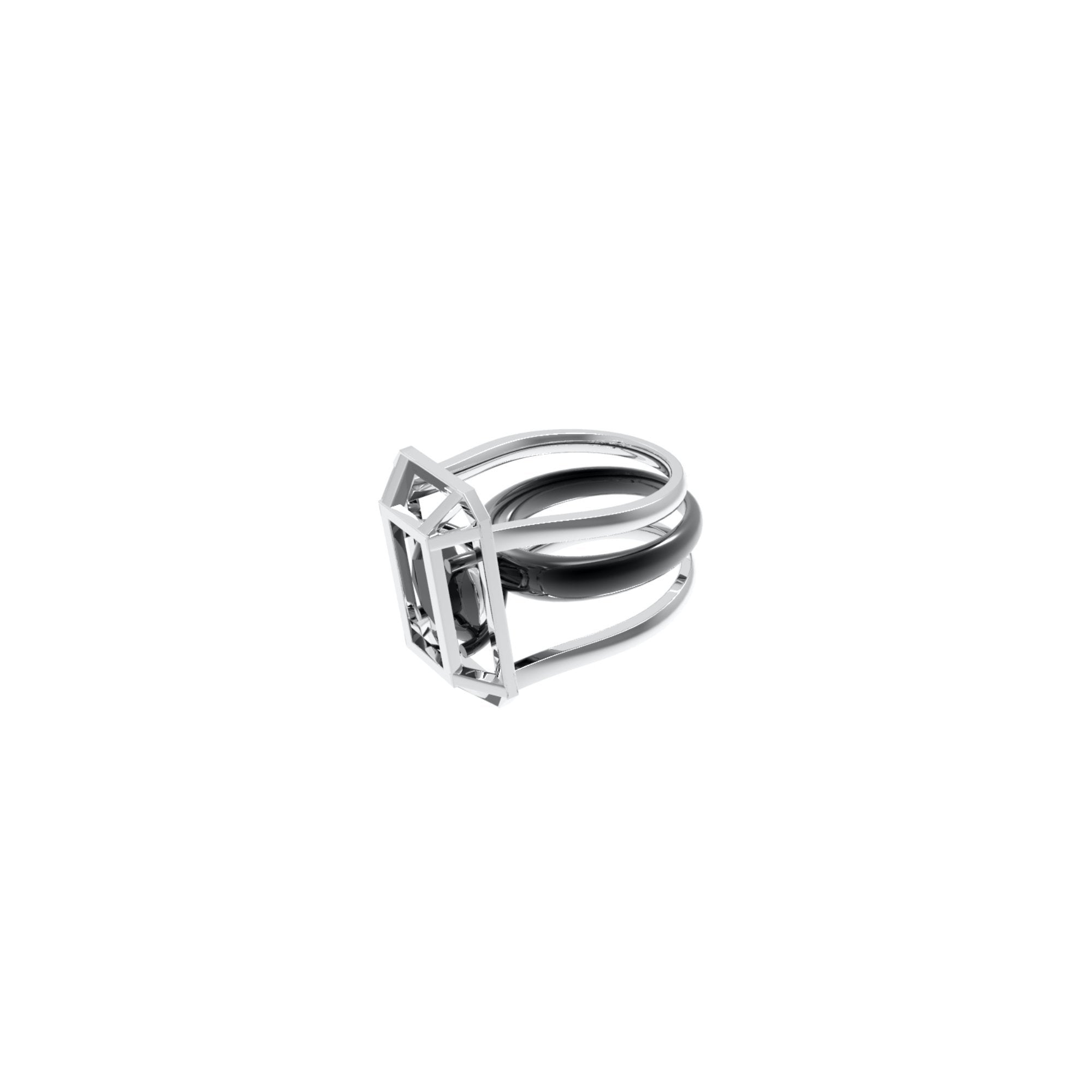 51 E JOHN Constraint Collection Ring Black | MADA IN CHINA