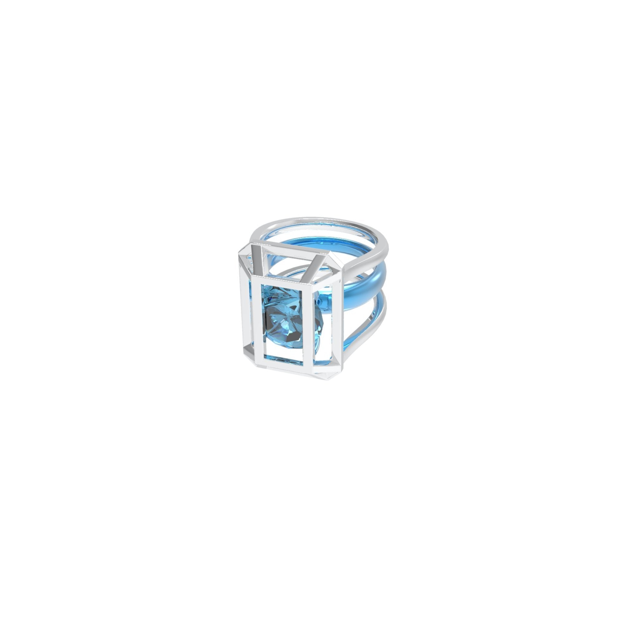 51 E JOHN Constraint Collection Ring Blue | MADA IN CHINA