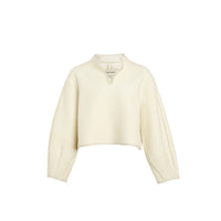 BVM TEAMS Cream White V-Nect Sweatshirt | MADA IN CHINA