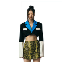 ANN ANDELMAN Cropped Colorblock Jacket | MADA IN CHINA