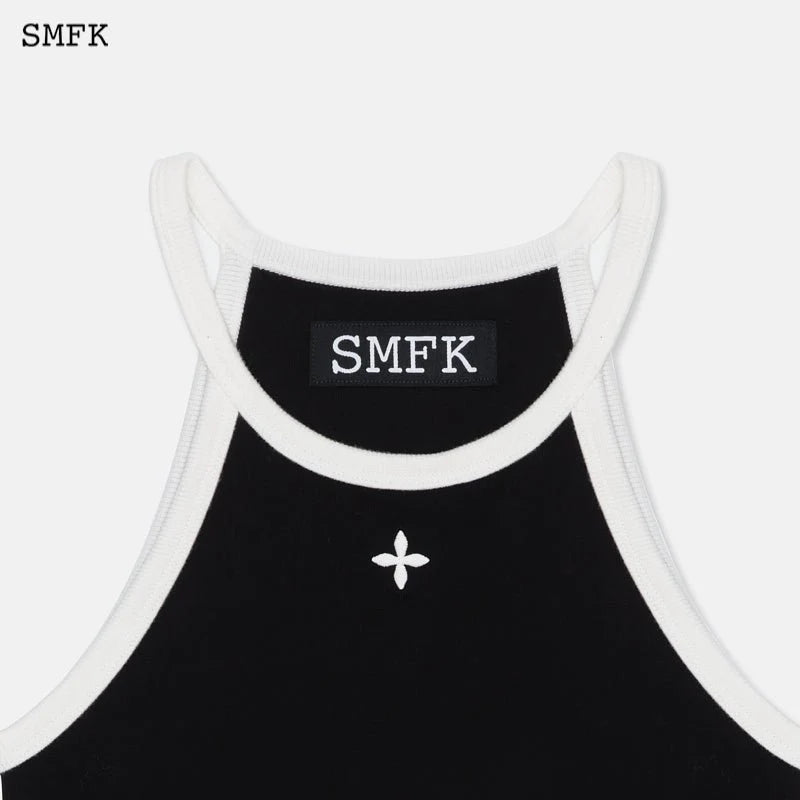 SMFK Cross Retro Vacation Vest Black | MADA IN CHINA