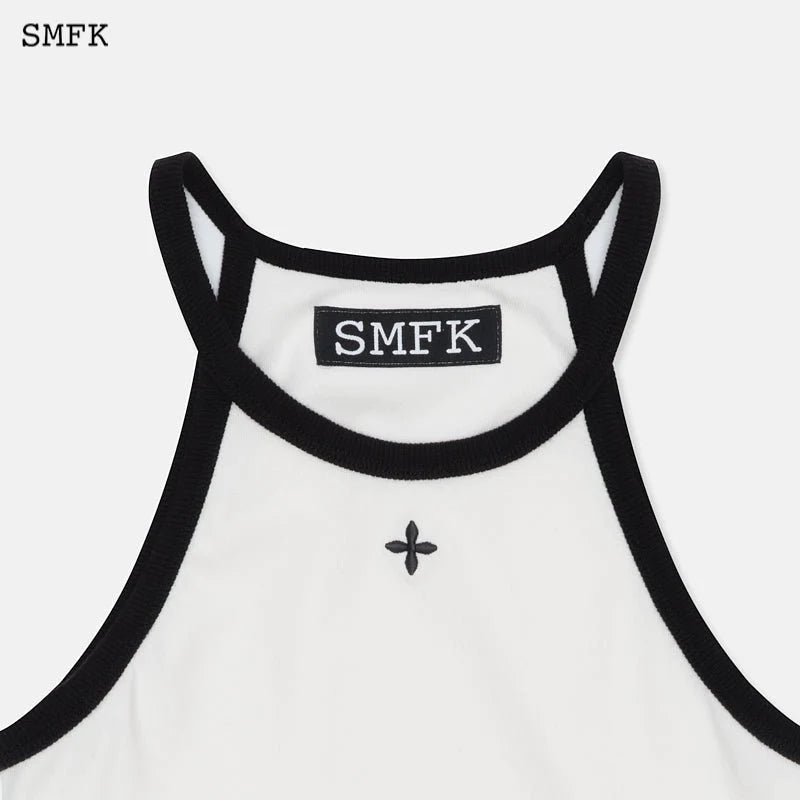 SMFK Cross Retro Vacation Vest White | MADA IN CHINA