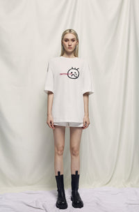 Andrea Martin Crying Face Print Short-Sleeved T-Shirt | MADA IN CHINA