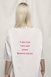 Andrea Martin Crying Face Print Short-Sleeved T-Shirt | MADA IN CHINA