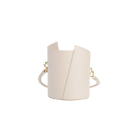AROS Curved Handle Birkie Bag In White | MADA IN CHINA