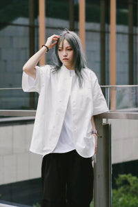 ROARINGWILD Curved Placket Shirt | MADA IN CHINA