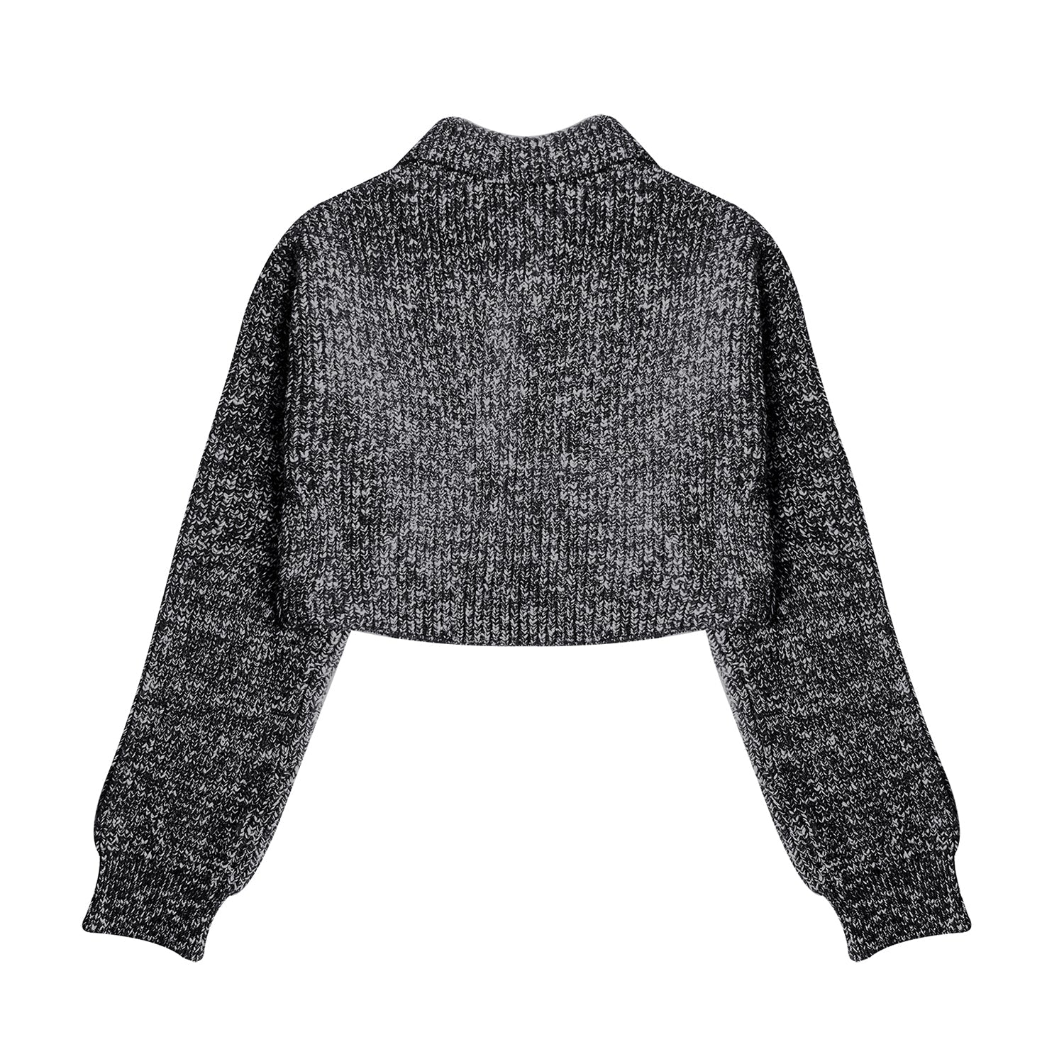 SOMESOWE Dark Grey Short Sweater | MADA IN CHINA